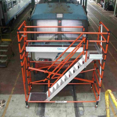 FIBERGLASS SCAFFOLDS GENEX UNITEC CON SPAN400 106 TRAIN MAINTENANCE