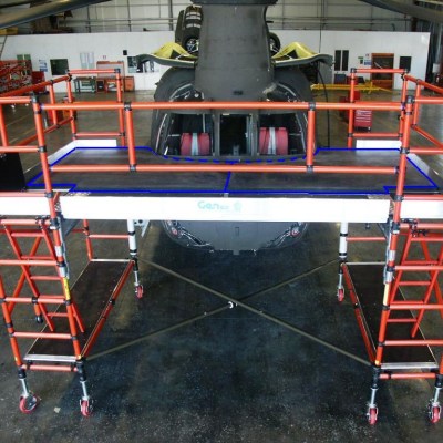FIBERGLASS SCAFFOLDS GENEX UNITEC CON SPAN400 26 MILITARY ELICOPTER