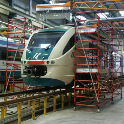 FIBERGLASS SCAFFOLDS GENEX UNITEC CON SPAN400 96 TRAIN MAINTENANCE